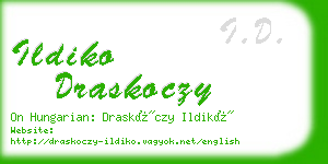 ildiko draskoczy business card